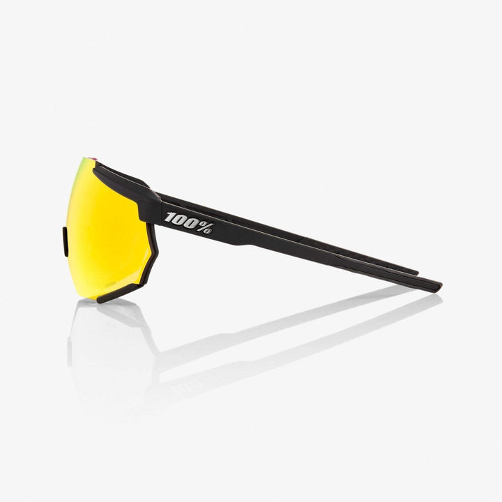 100% RACETRAP - Soft Tact Black HiPER Red Multilayer Mirror Lens | Strictly Bicycles 