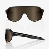 100% S2 - Matte Black Soft Gold Mirror Lens | Strictly Bicycles 
