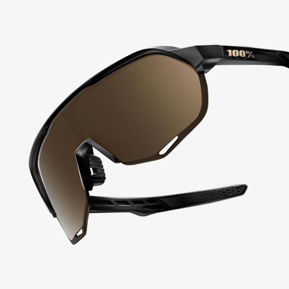 100% S2 - Matte Black Soft Gold Mirror Lens | Strictly Bicycles 