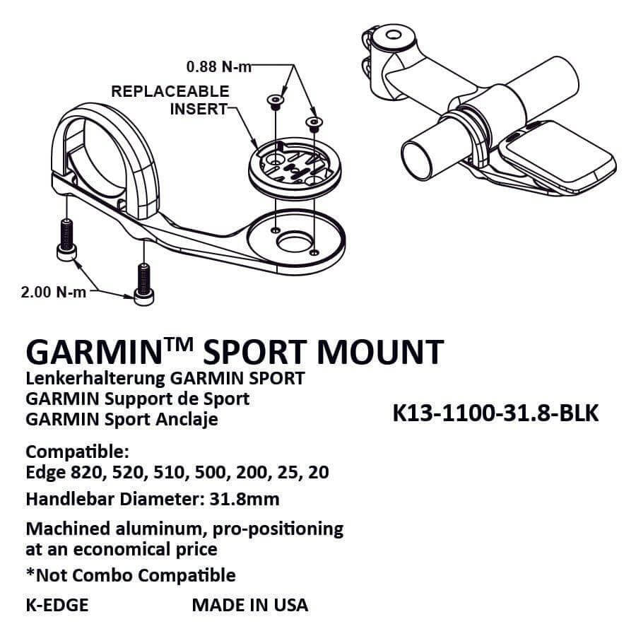 K-EDGE K-EDGE Garmin Sport Mount | Strictly Bicycles 