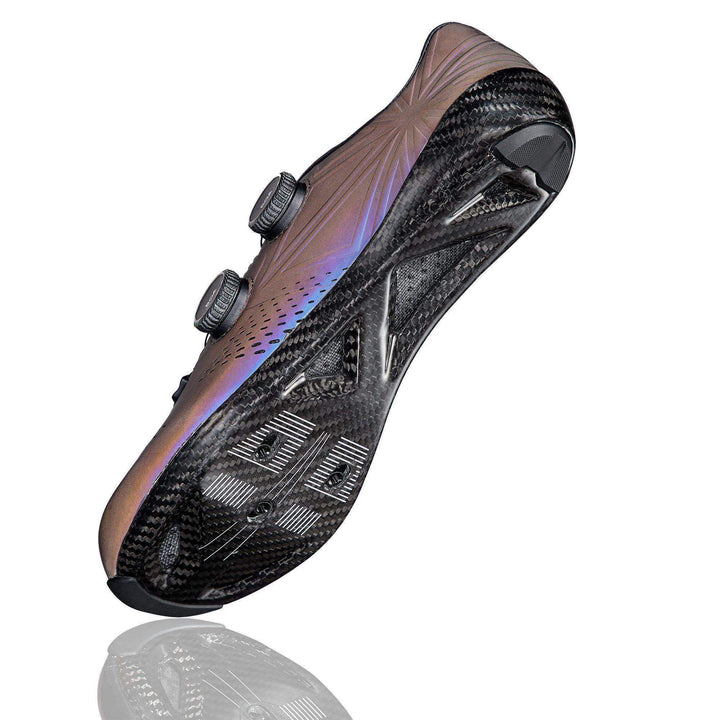 Supacaz Kazze Carbon Road Shoe - Oil Slick Reflective | Strictly Bicycles 