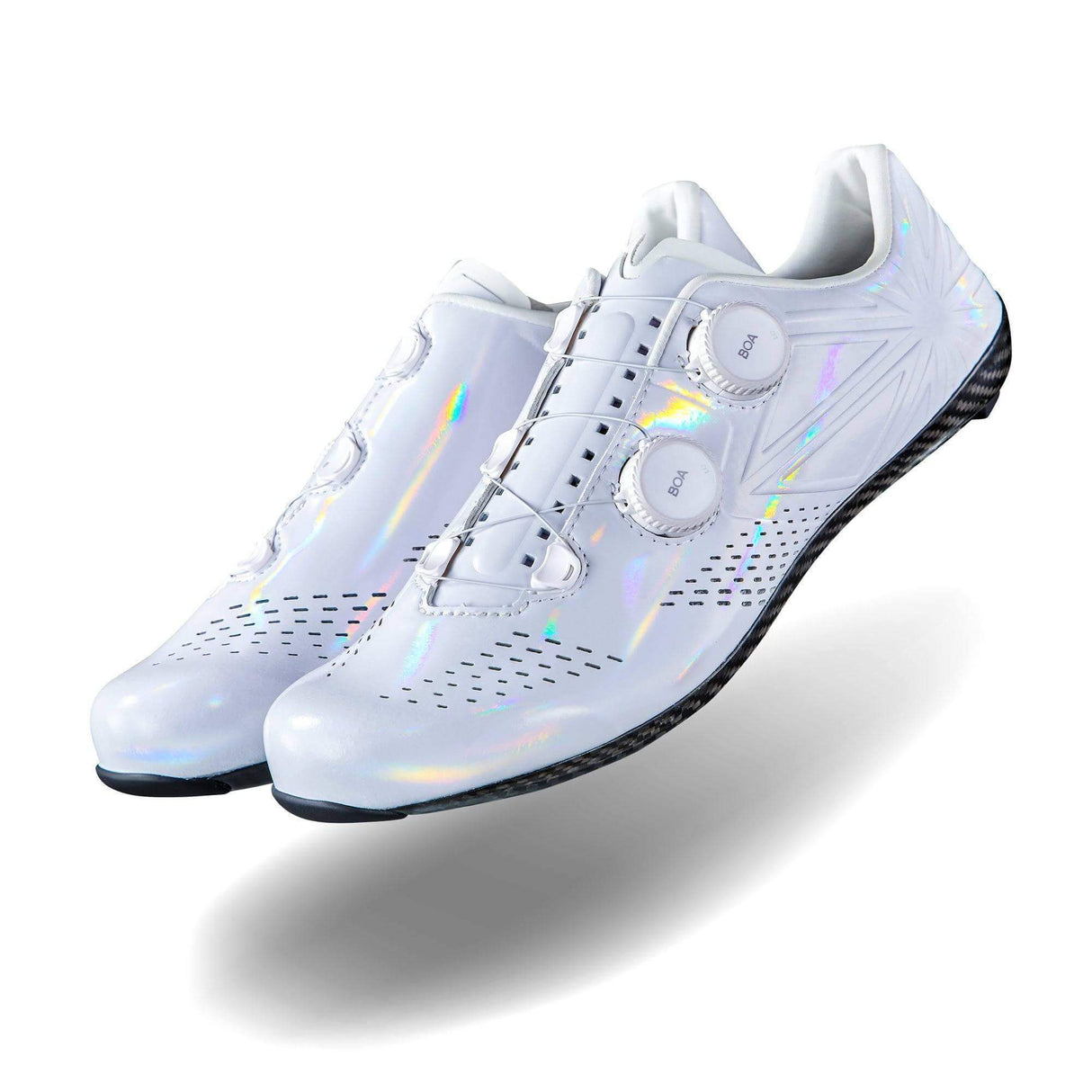 Supacaz Kazze Carbon Road Shoe - White Holo | Strictly Bicycles