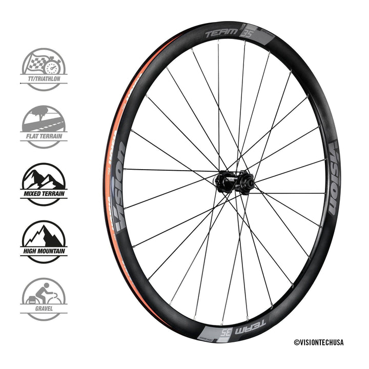 Vision Vision Team 35 Disc Wheelset | Strictly Bicycles 