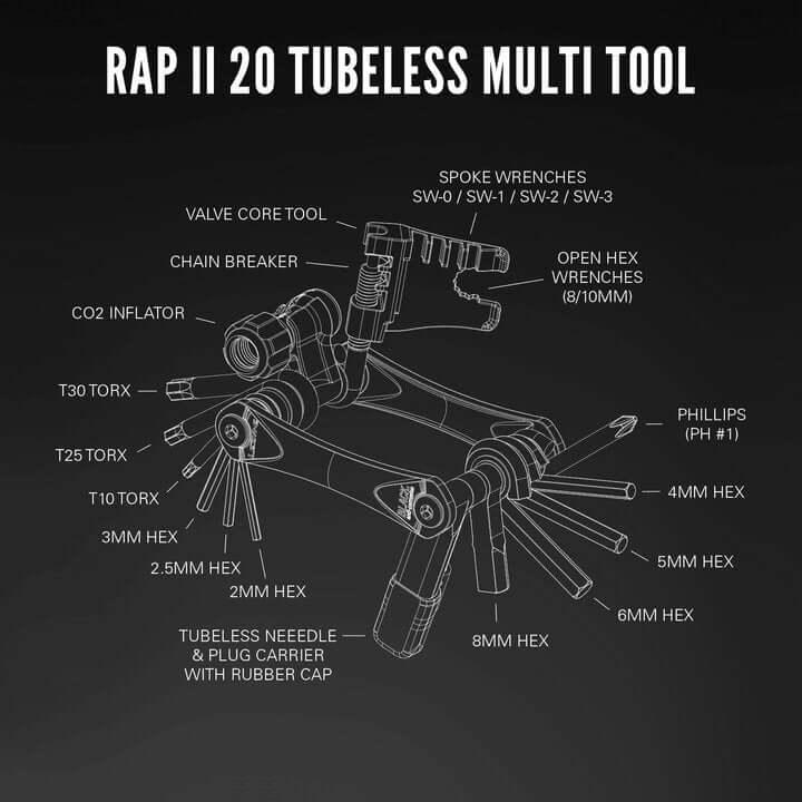 Lezyne Rap II Compact Bike Multi-Tool | Strictly Bicycles